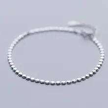 1 p простой 2 мм настоящий. 925 пробы Серебряные ювелирные изделия круглая сумочка для монет/ножной браслет GTLS852