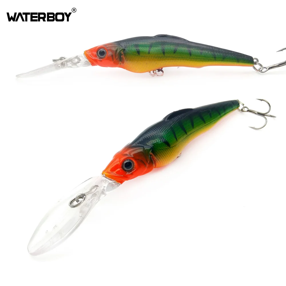 

HAOS Long Lip 3D Gill Fat Belly Lifelike Design Minnow Fishing Bait 9cm 12g Deep Wobbler Swimming Artificial Pesca Lure
