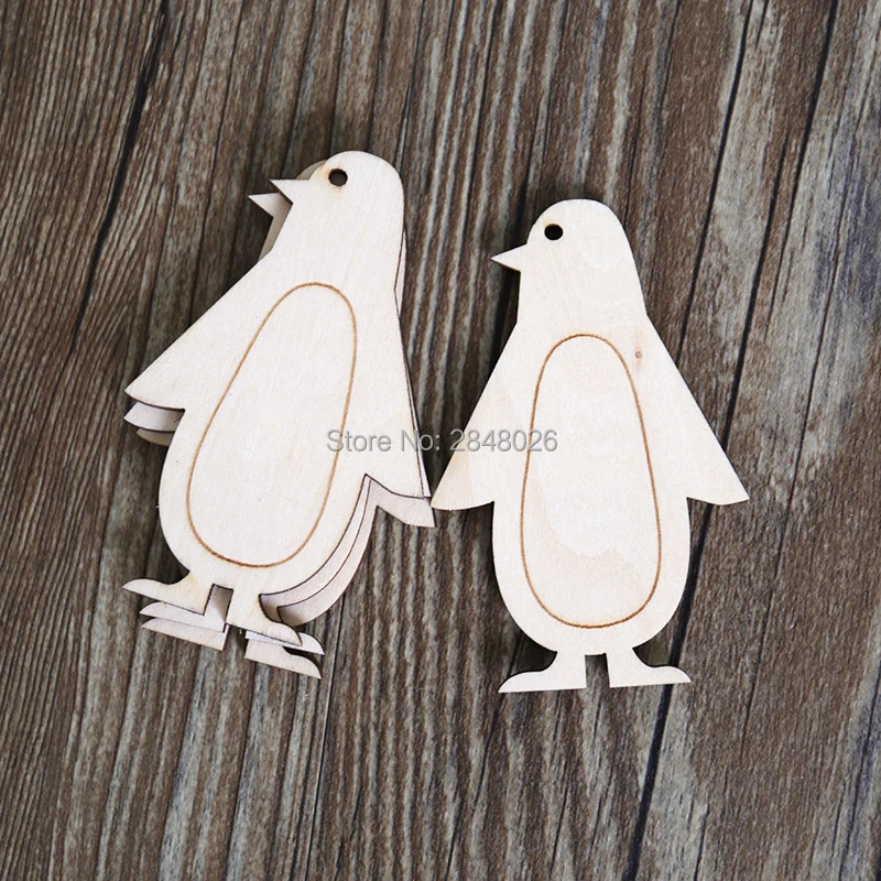 

Wooden penguin Shape Craft Hanging Tag,Christmas decoration
