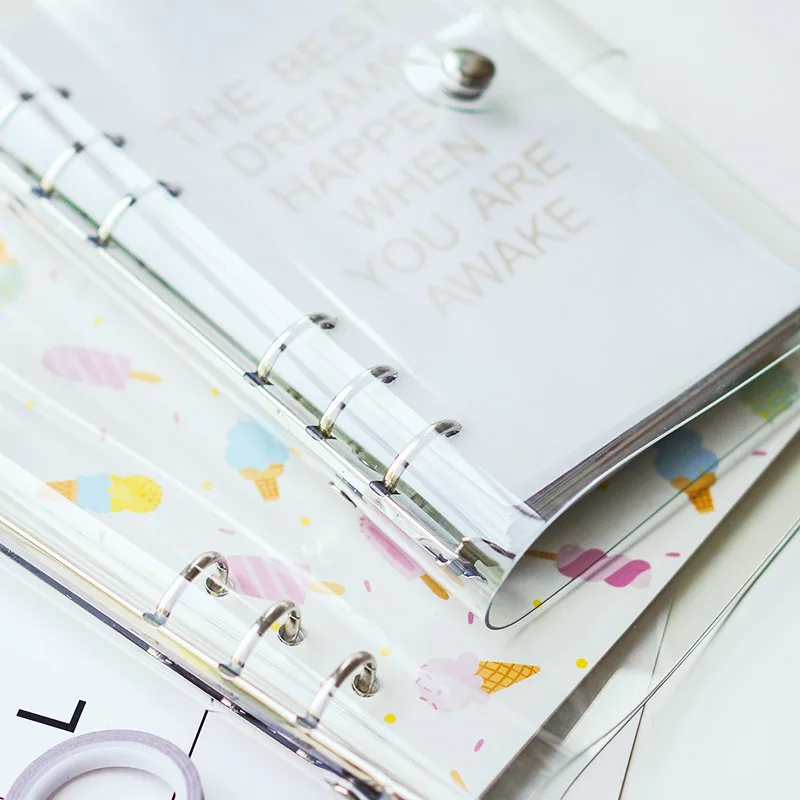 Прозрачный спиральный чехол для ноутбука Fromthenon Filofax Planner A5a6 Stikers корейские