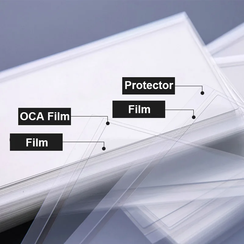50pcs 150um OCA Optical Clear Adhesive For iPhone X XS XSMax GAODI OCA Glue LCD Touch Glass Lens Film+ Easy Tear Stick