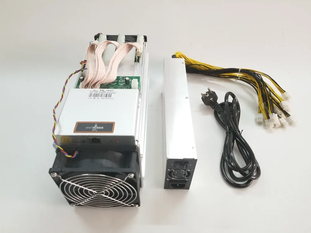 AntMiner S9j 14,5 T с 1800W PSU Asic Биткоин SHA-256 BTC BCH битмайнер лучше, чем Antminer S9 S9i 13T 13,5 T 14T S11