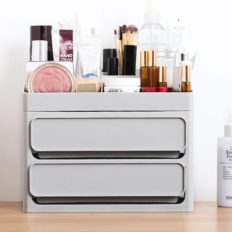 DIY Multi-layer Plastic Container Box For Makeup Drawers Cosmetic Storage Box Jewelry Make Up Organizer Case Office Boxes