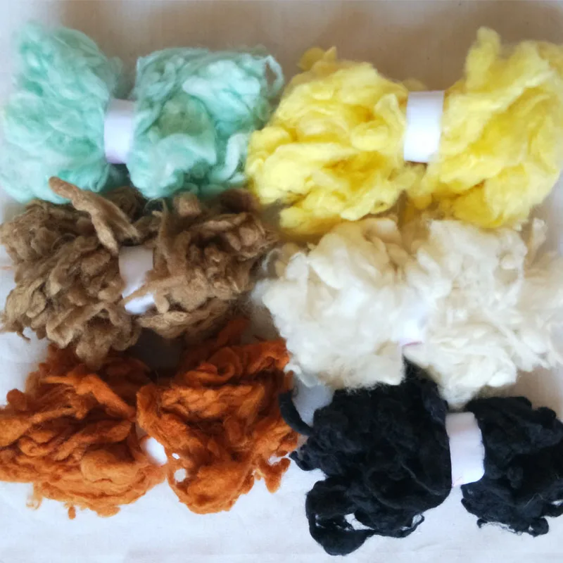 WFPFBEC alpaca Curly Fiber for Wool Felt especially for Poodle/Bichon and Sheep 60g 10g/color 6colors alpaca
