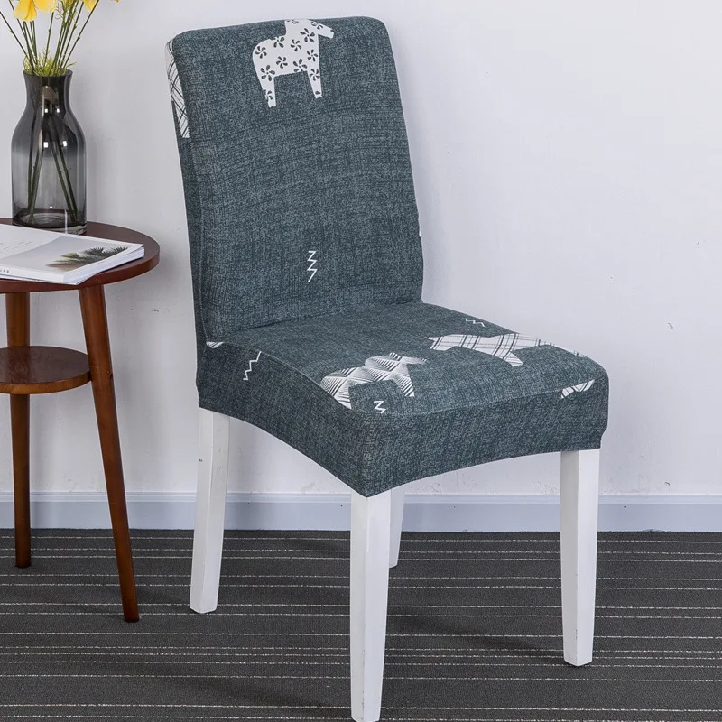 

ROMANZO Spandex Dining Chair Cover One Piece Universal Stretch Chair Covers Restaurant Computer Chair Slipcovers