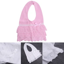 Водонепроницаемый слюнявчик для кормления для маленьких девочек; кружевной нагрудники бандана для принцессы; New-P101