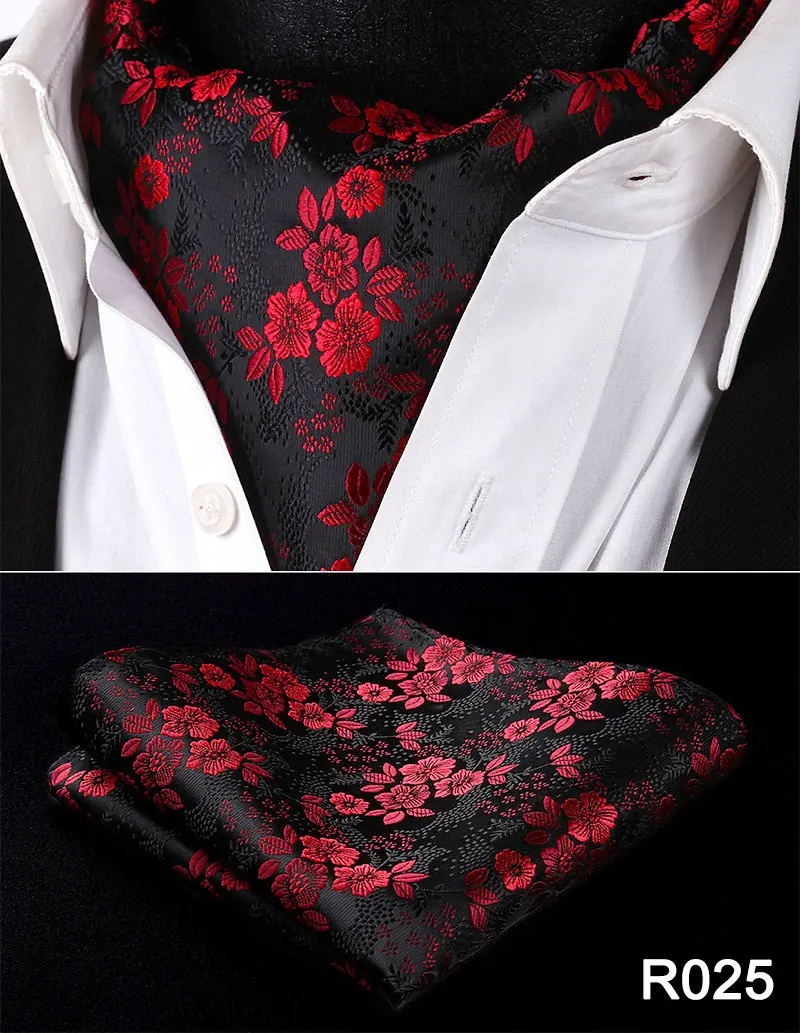  Party Classic Pocket Square Wedding Floral Paisley Men Silk Cravat Ascot Tie Handkerchief Set #RF2