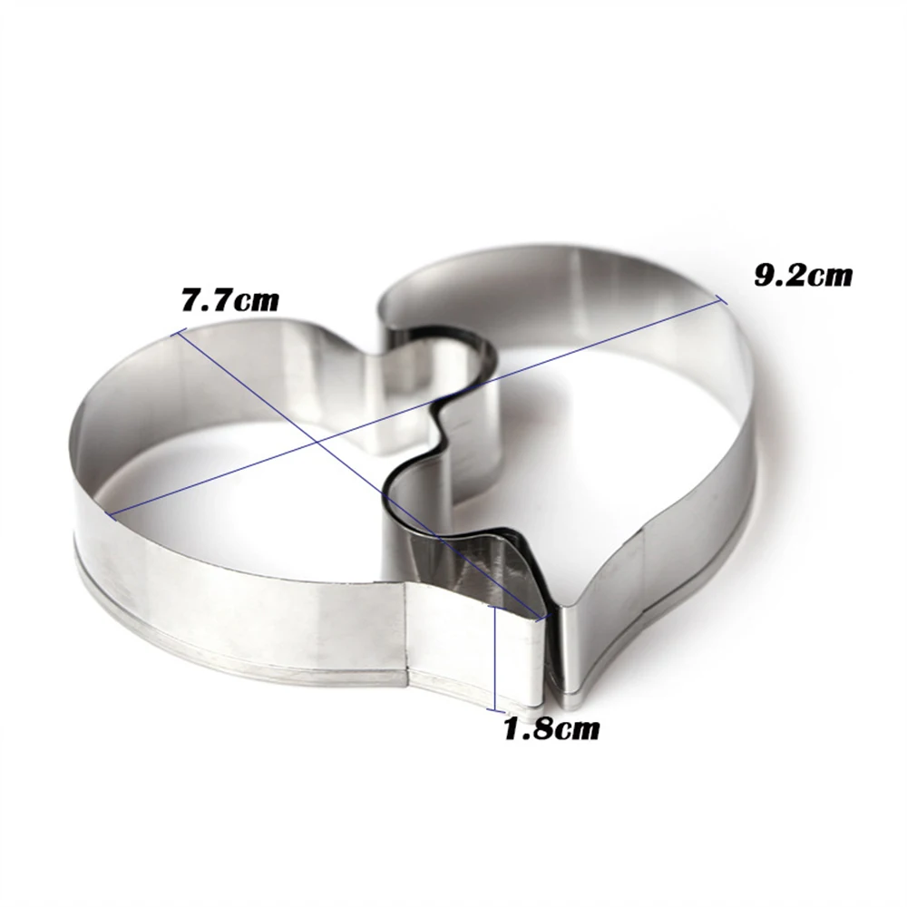 Креативная любовь головоломка форма для вырезания печенья Форма сердца из нержавеющей стали форма для печенья DIY помадка для торта инструменты для украшения печенья