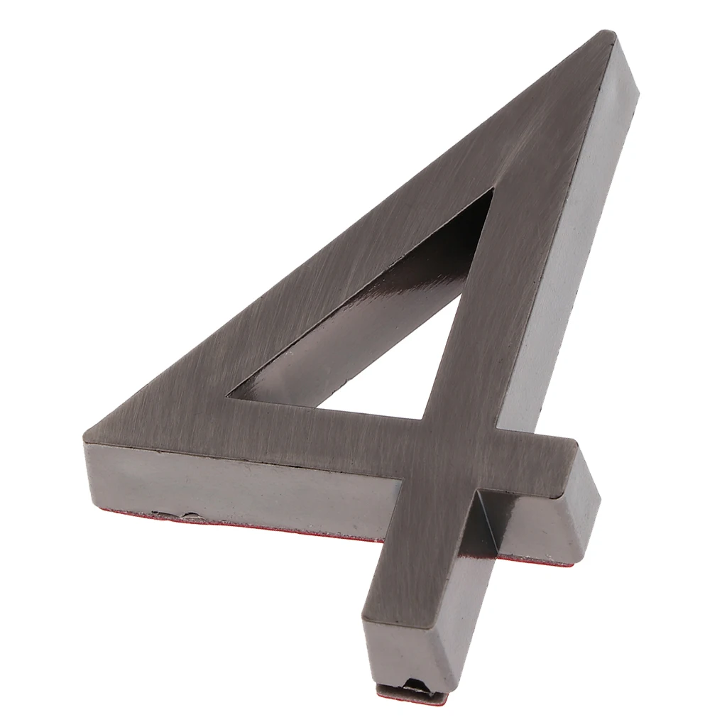 Surface Mounted Door Number Chrome Finish Digits Letter for Shop Bar House Apartment Flat Shop Hotel Display Names Numbers	