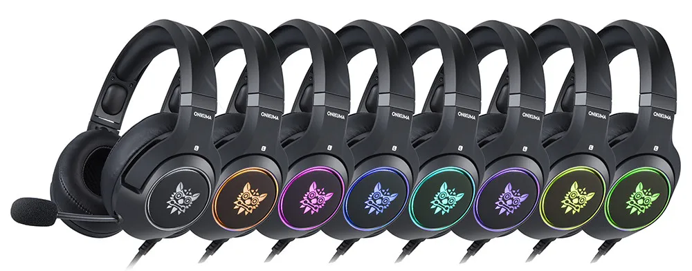 ONIKUMA Gaming Headphones casque Wired PC Gamer Stereo Earphones Headset for Laptop PS4Xbox One with Microphone Breathing Light (4)