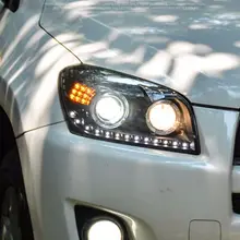 Dynamic Turn Signal LED Headlight DRLs Bi Xenon Projector Lens Fit For Toyota RAV4 2009-2012 Dynamic Turn Signal LED Headlight DRLs Bi Xenon Projector Lens Fit For Toyota RAV4 2009-2012