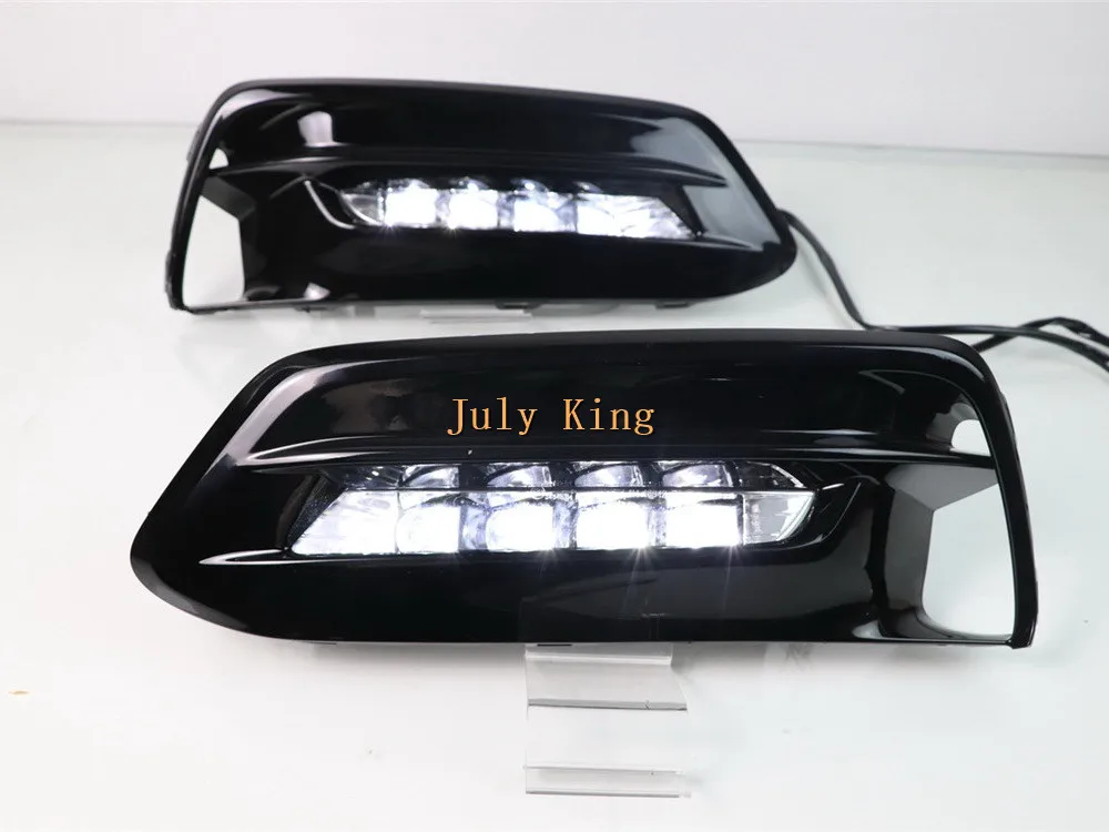 July King светодиодный дневные ходовые огни чехол для Honda Accord 10th-19, Белый DRL+ синий ночной DRL+ стример желтые поворотники