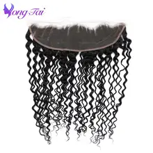 Yuyongtai кружева спереди al закрытие бразильские густые вьющиеся волосы кружева спереди 13*4 человеческие волосы часть двойное машинное переплетение
