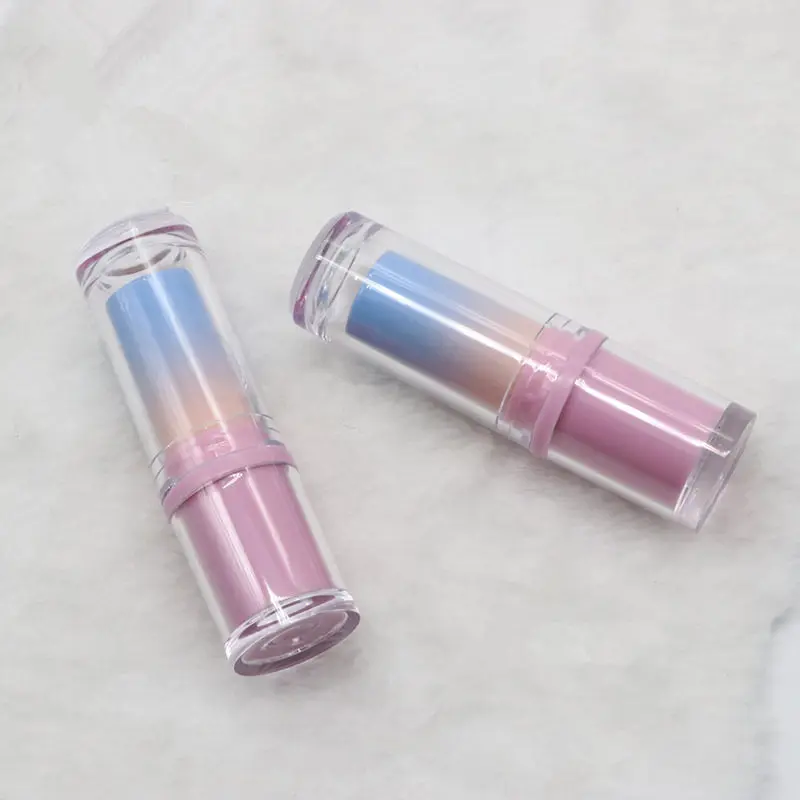 New Arrivals Gradient Pink Round Lipstick Tubes Empty Lip Gloss Tube 12