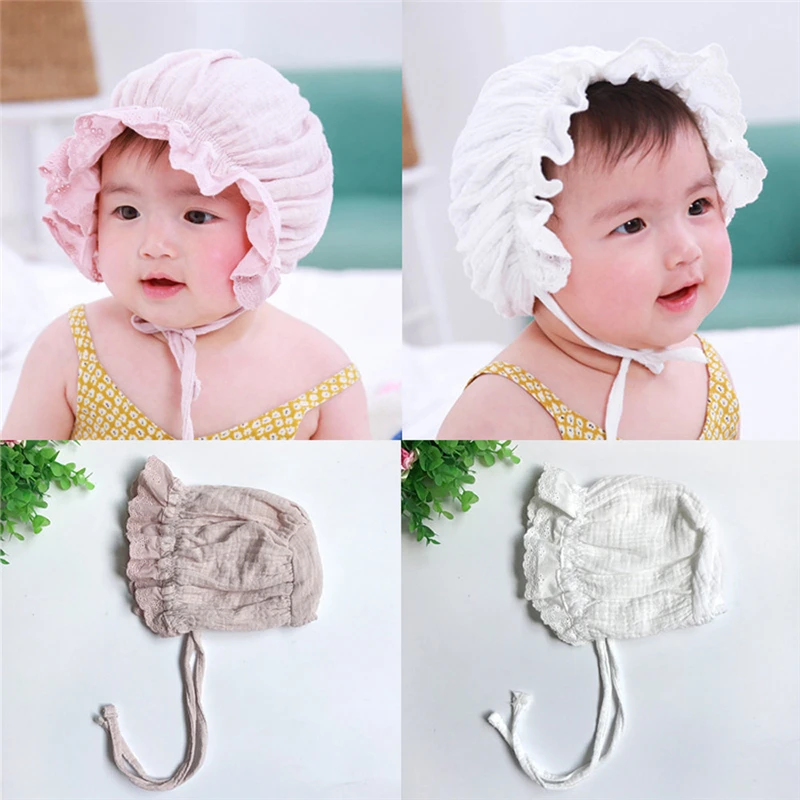 2019 Baby Hats And Caps Sweet Lovely Cute Princess Children Kids Girls Baby Hat Lace Floral Caps Hats For Girls Baby V15# (7)