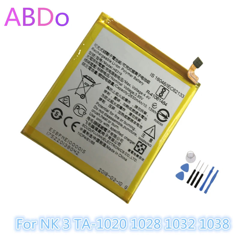 Аккумулятор HE319 для телефона Nokia 3 TA-1020 1028 1032 1038 мАч сменные батареи качество AAA |