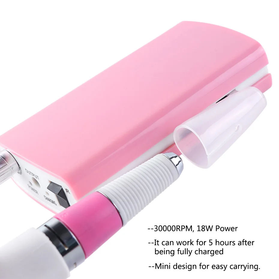 30000RPM Recharge Electric Nail Drill Machine Pen Portable Mini Milling Cutter For Manicure Pedicure Cuticle Remover Tools LA796 (5)
