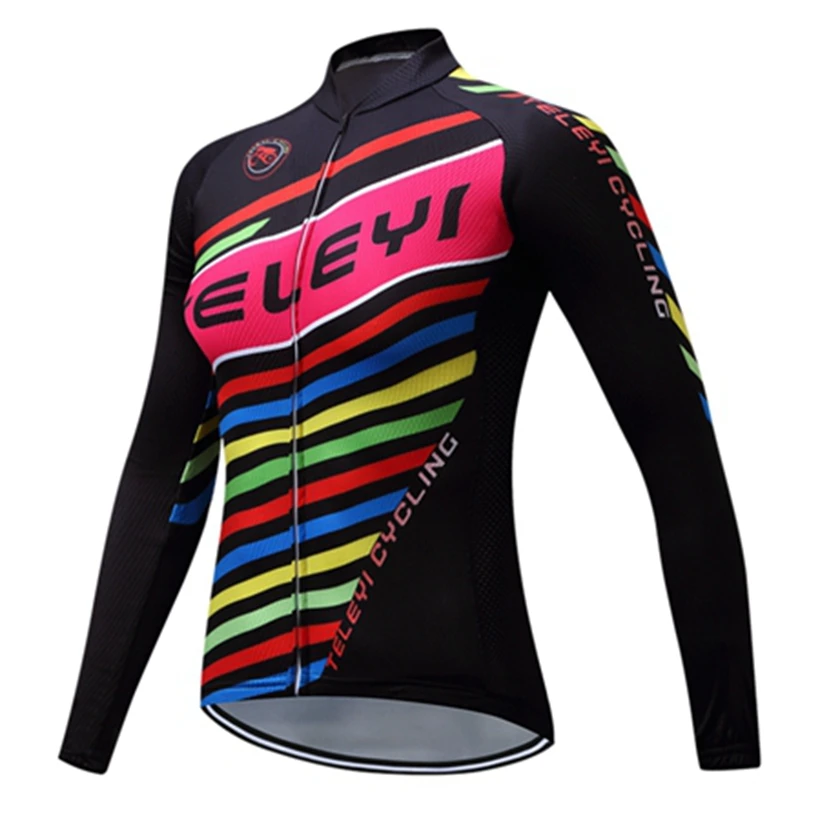 TELEYI Brand Wielertrui vrouwen Lange Mouwen Road Mountainbike Jersey