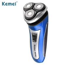 Kemei2801 3 Heads Wareless Electric Shaver Triple Blade Electric Rechargeable Shaving Razors Men Face Care 3D Floating