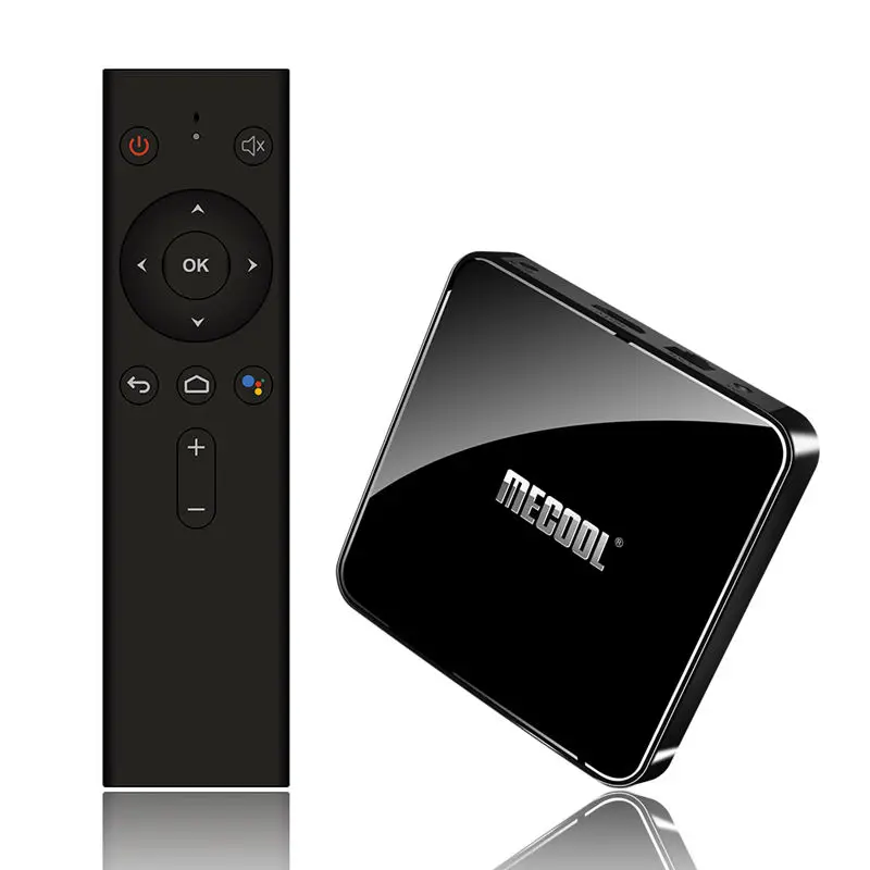Mecool Km3 Android 9.0 Tv Box Amlogic S905X2 Quad Core 4G Ddr4 64G Rom 2.4G/5G Wifi Bluetooth 4K Atv Smart Set Top Box Voice C