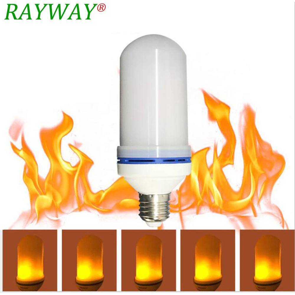 Rayway Led Flame Effect Light Bulb E27 7w Led Simulated