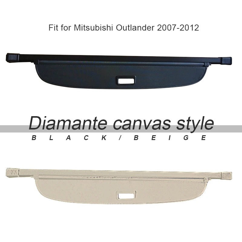 CNparts Автомобильный задний багажник Грузовой чехол для Mitsubishi Outlander 2007-2012 автомобиль-Стайлинг Черный Защитный экран тени авто аксессуары