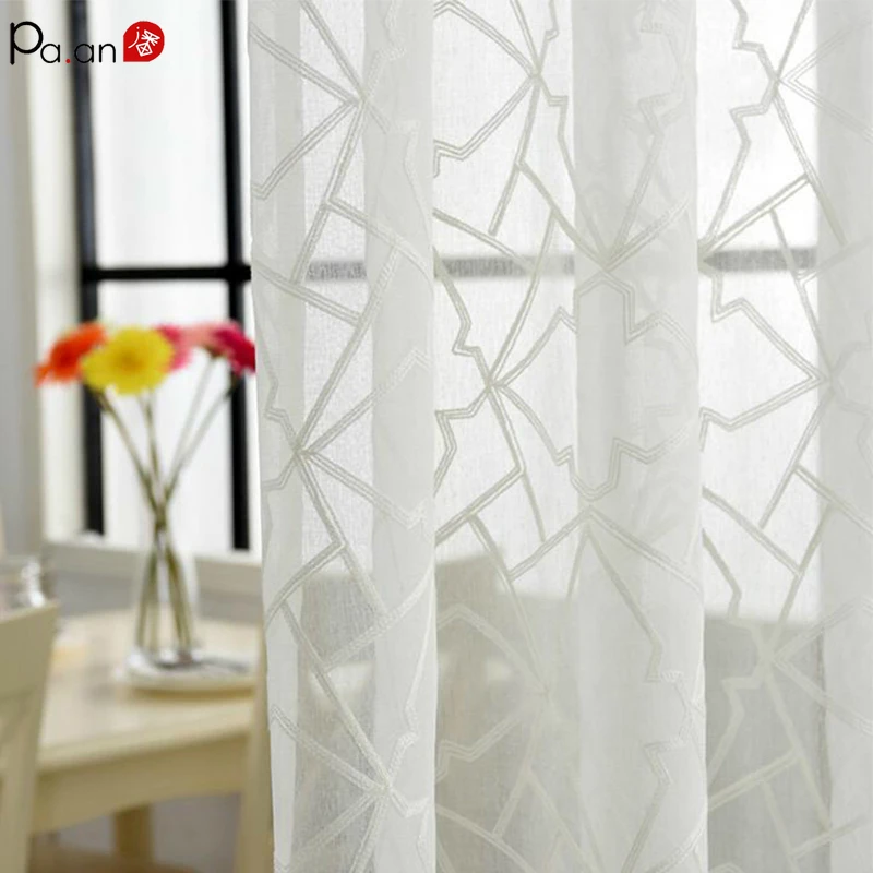 

Pa.an Twilight Tulle Window Curtain Luxurious Sheer Voile Modern Curtains Living Room Bedroom Window Screen Custom Processing