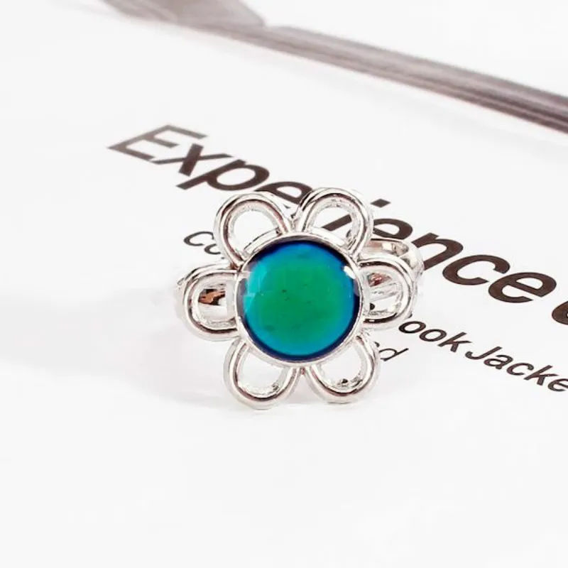 Adjustable ring Women Men Emotion Feeling Changing Color Mood Temperature Couple Ring Jewelry