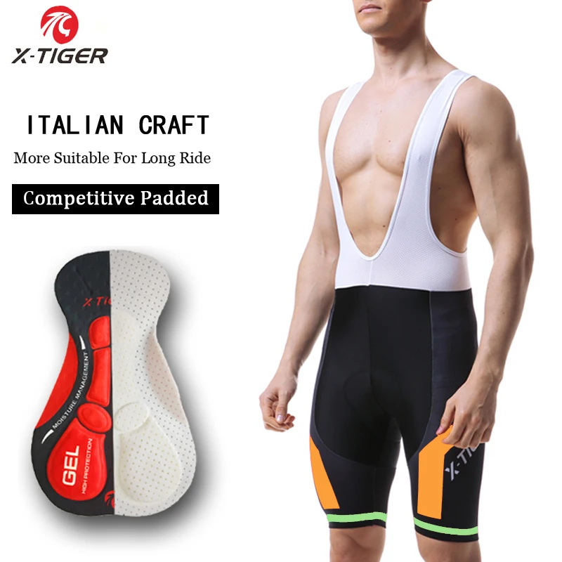

X-Tiger 2019 Pro Cycling Shorts 5D Silicone GEL Pad 100% Lycra Cycling Bib Shorts MTB Bike Shorts Bicycle Cycling Bib Tights