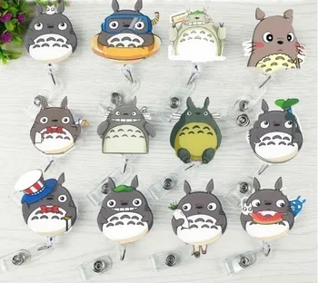 

1pcs Cartoon Japanese cat Totoro Retractable Pull Badge Reel ID Lanyard Name Tag Card Badge Holder Reels doctor nurse supplies