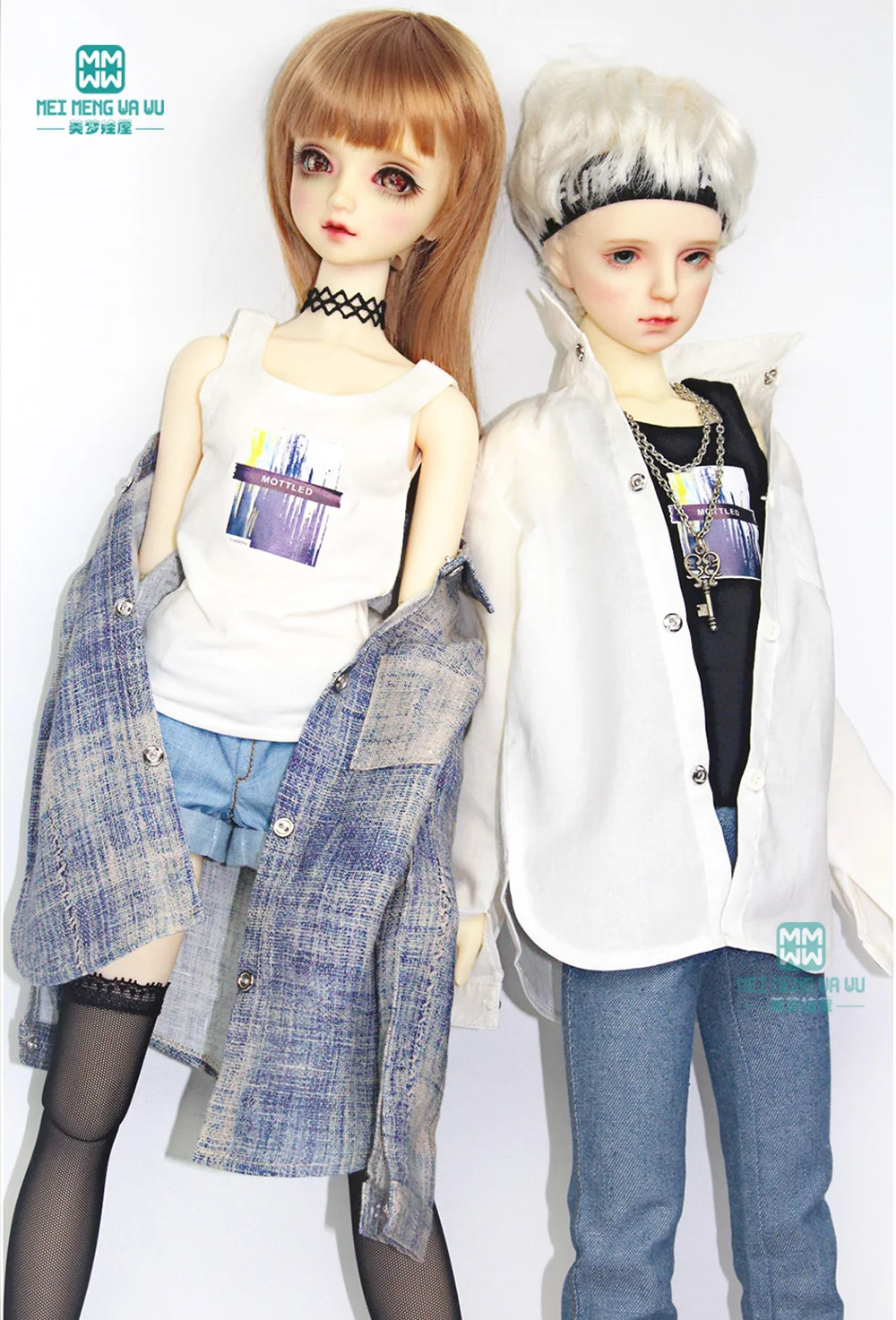 

BJD doll clothes fits 1/3 BJD doll fashion Knitted vest with multiple patterns