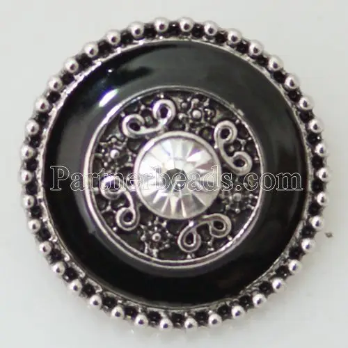 

New Arrival 18-20mm Snap Beads With Rhinestone Fit ginger snap Bracelet DIY snaps charms for women jewelry KB8667