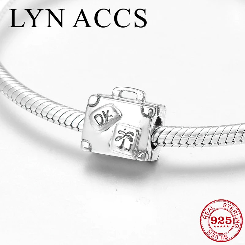 

Fashion creative handbag shape 925 Sterling Silver DIY gift fine beads Fit Original Pandora Women Charm Bracelet Jewelry making