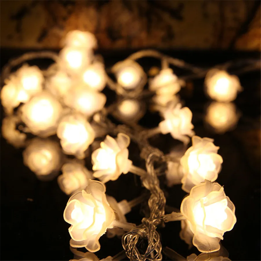

Led String Garland Rose Flower Fairy Light 10M 100 Leds 220V Strip Lights For Home Garden Outdoor Holiday New Year Decoration