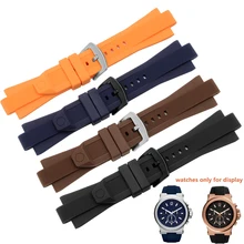 Порт силиконовые Ремешки для наручных часов 29*13 мм коричневый водонепроницаемый браслет мужской браслет fit MK9020 MK9026 MK9019 ruber аксессуары для часов