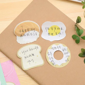 

1 PCs Creative Vitality Breakfast Sticky Notes Bread Times Korea Cute Notes Posted Sticky Notes Kawaii Memo Pad