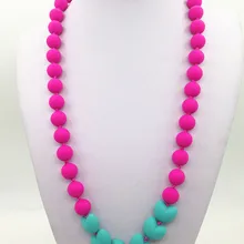 Без БФА, силиконовый бусы в форме сердца ожерелье s Силиконовые Прорезыватели/цепочка для прорезывания зубов для мамы Силиконовые Прорезыватели ожерелье s