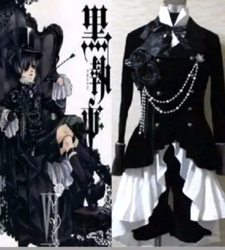 Japan Anime Black Butler Ciel Phantomhive Suit Outfit Cosplay Costume | Тематическая одежда и униформа