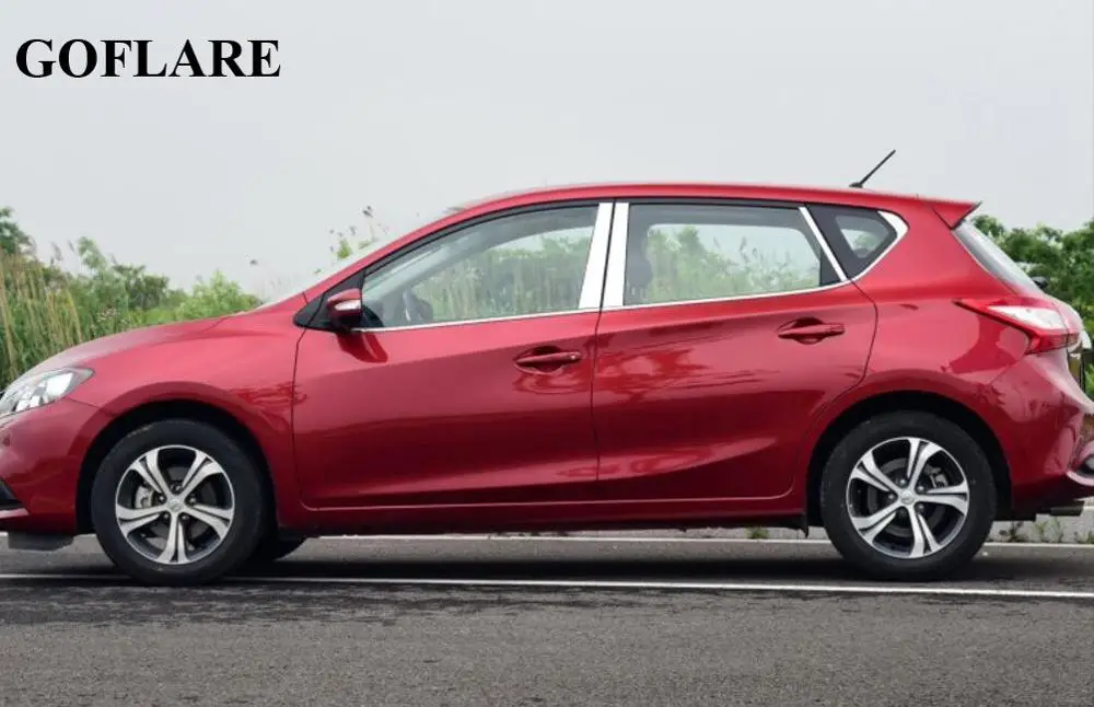 

For Nissan Pulsar C13 2014 2015-2018 2019 2020 Window Trims Protector Cover Strips Center Pillars Molding car Accessories