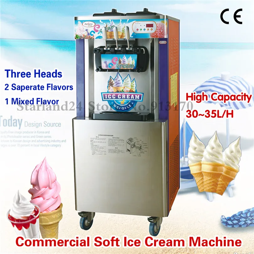Soft Serve Ice Cream Machine Upright Soft Ice Cream Making Machine
