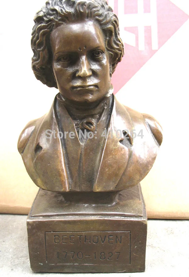 

0116P [old craft ] Fast shipping Great music compose artist Beethoven bronze statue (A0314)