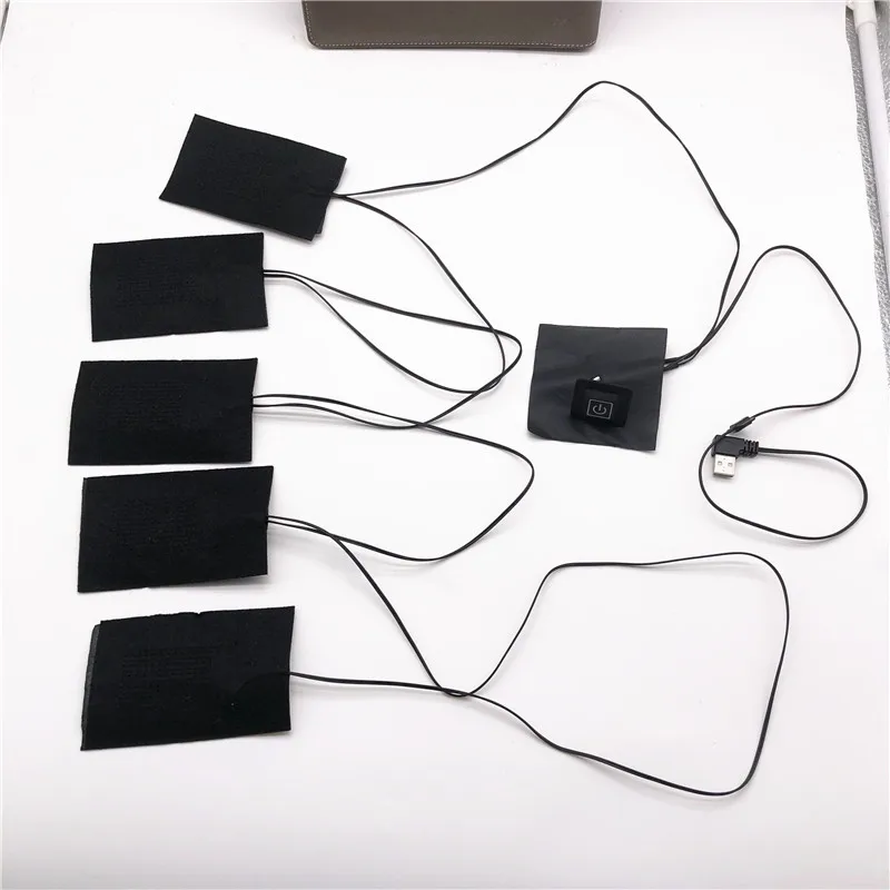 USB куртка с подогревом Электрический жилет углеродное волокно Подогрев колодки