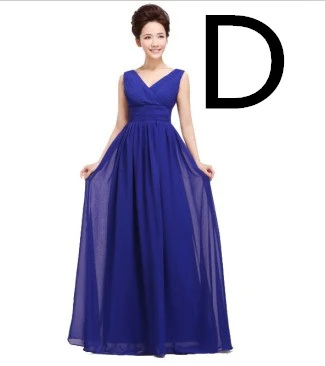 D roayl blue Королевский синий цвет, модные, большие размеры, нарядные платья bridemaids Dress розового цвета, без рукавов, длина до пола, с вышивкой для свадьбы - Цвет: D roayl blue