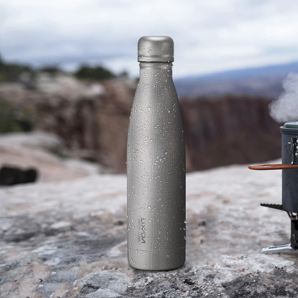 Lixada 500 ml de botella de agua de doble pared de vacío aislado al aire libre Camping mochila senderismo ciclismo vajilla