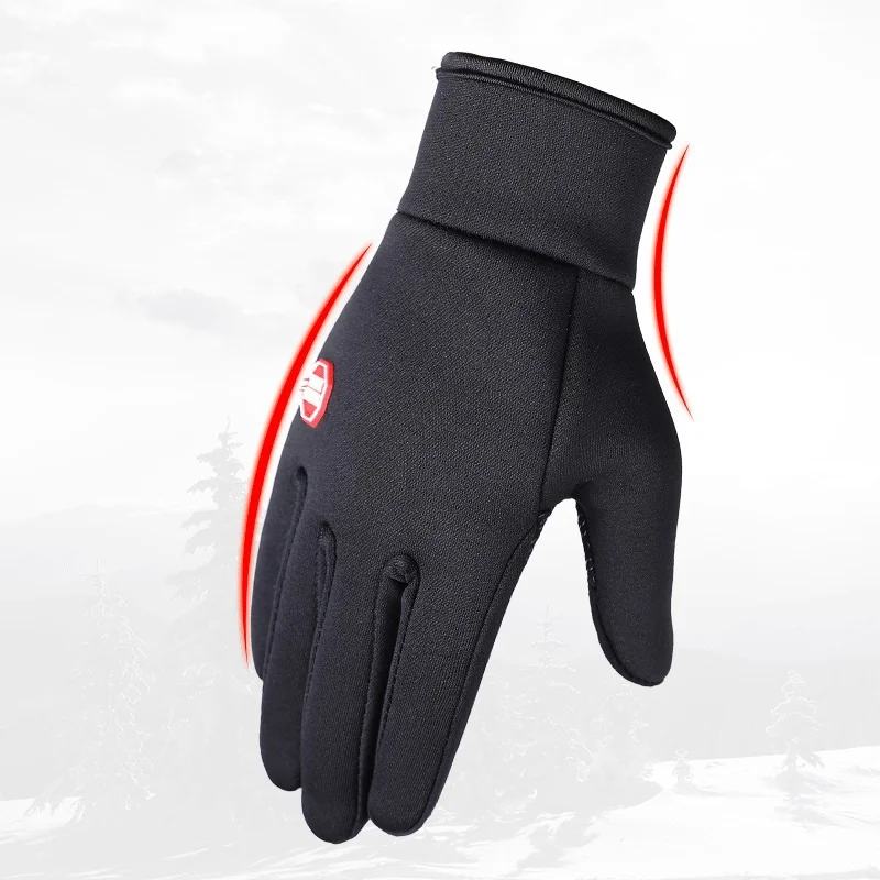 Мужские и женские водонепроницаемые флисовые лыжные перчатки для езды на велосипеде и сноуборде, ветрозащитные тепловые перчатки для езды на велосипеде и сноуборде с сенсорным экраном