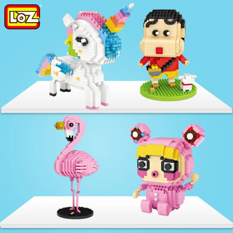 

LOZ Qute kawaii Anime diamond block plastic cute building blocks toys bricks educational Action Figures Toys for Children