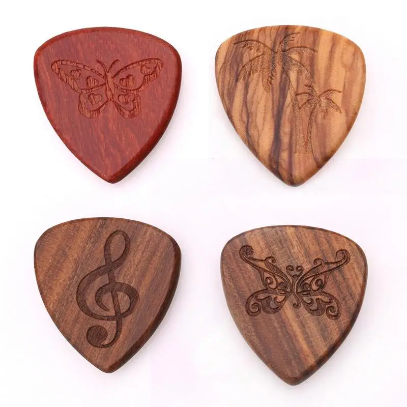 1 piezas nuevas púas unids de Guitarra Plectrum de madera maciza Fingerpicks de alta gama 0,46mm Guitarra púas para accesorios de instrumentos musicales