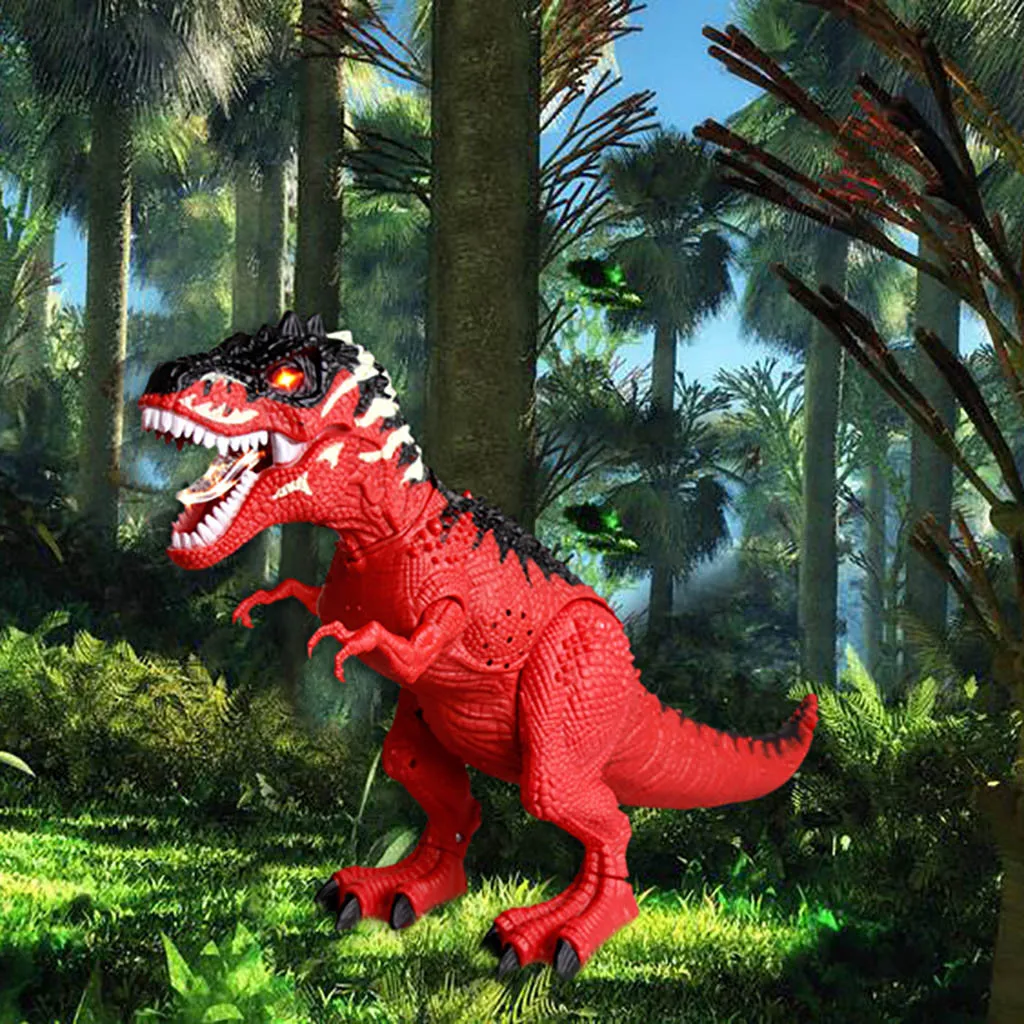 

Walking Dragon Toy electronic toys Roaring Triceratops Dinosaur Glowing And Music Gift toys for children Dropshipping
