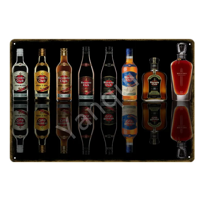 Гавана клуб пиво металлический плакат оловянные вывески настенная живопись доска для бара паба кафе домашний декор Винтаж Ретро железная пластина YN188