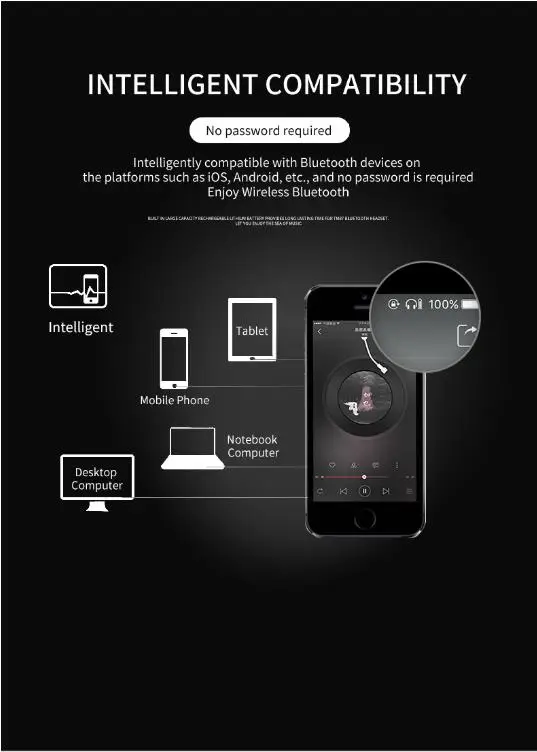 Excelvan наушники-вкладыши TWS с Bluetooth5.0Earphones наушники-вкладыши Беспроводной наушники стерео Бас звуком Шум аннулирование Беспроводной Bluetooth наушники